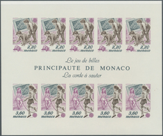 Monaco: 1989, Europa-Cept, Souvenir Sheet IMPERFORATE, 100 Pieces Unmounted Mint. Maury 1721A Nd (10 - Oblitérés