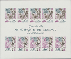 Monaco: 1989, Europa-Cept, Souvenir Sheet IMPERFORATE, 50 Pieces Unmounted Mint. Maury 1721A Nd (50) - Oblitérés