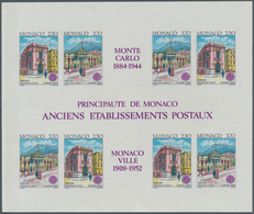 Monaco: 1990, Europa-Cept, Souvenir Sheet IMPERFORATE, 100 Pieces Unmounted Mint. Maury 1759A Nd (10 - Gebraucht