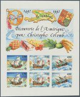 Monaco: 1992, Europa-Cept, Souvenir Sheet IMPERFORATE, 100 Pieces Unmounted Mint. Maury 1861A Nd (10 - Gebraucht