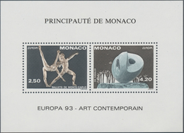 Monaco: 1993, Cept "Contemporary Art", Bloc Speciaux, 55 Pieces Mint Never Hinged. Maury BS20 (55), - Gebraucht