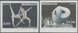 Monaco: 1993, Europa-CEPT ‚Modern Art‘ In A Lot With 36 IMPERFORATE Sets Mostly In Strips Or Blocks, - Oblitérés
