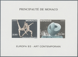Monaco: 1993, Europa-CEPT 'Modern Art' Lot With Seven IMPERFORATE Special Miniature Sheets, Mint Nev - Gebraucht