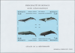 Monaco: 1993, Environmental Protection (Whales), Souvenir Sheet IMPERFORATE, Ten Copies Unmounted Mi - Gebraucht
