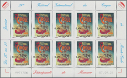 Monaco: 2005, 0.45 € Circus Festival, 770 Complete Sheets With 7.700 Stamps Mint Never Hinged. Miche - Usados