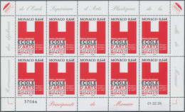 Monaco: 2005, 0.64 € School Of Sculpting, 770 Complete Sheets With 7.700 Stamps Mint Never Hinged. M - Used Stamps