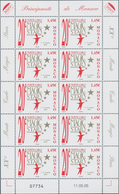 Monaco: 2005, 1.45 € "Magic Stars" Festival, 770 Complete Sheets With 7.700 Stamps Mint Never Hinged - Oblitérés