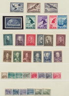 Österreich: 1850/1950 (ca.), Österreich/Schweiz/Liechtenstein, Zusammenstellung Auf Steckkarten/Blan - Collections