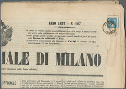 Österreich: 1851, Konvolut Mit 10 Kompletten Zeitungen "GAZZETTA UFFICIALE DI MILANO" Aus Den Jahren - Sammlungen