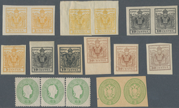 Österreich: 1886/1894 (ca.), NEUDRUCKE: Umfangreicher Bestand Mit Ca. 200 Meist Neudrucken Der 1. Bi - Collections