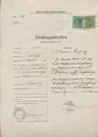 Österreich: 1915-1935, Posten Mit Mehr Als 100 Dokumenten Dabei Auch FRANKIERTEN Postformulare Der Ö - Sammlungen