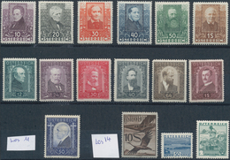 Österreich: 1925/1932, Meist Postfrische Partie, Dabei MiNr. 524/29, 545/50, 584 Usw. Mi. Ca. 750,- - Colecciones