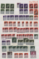 Österreich: 1945, Aufdrucke Auf Hitler, Vielseitiger Sammlungsbestand Von Ca. 550 Marken Mit Amtlich - Sammlungen