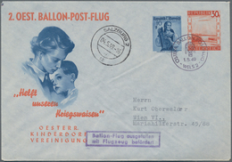 Österreich: 1948/1961, Sammlungspartie Von Ca. 86 Ballonpostbelegen Der Österreichischen Pro Juventu - Collections