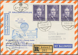 Österreich: 1948/2000 (ca.), Reichhaltiger Sammlungsbestand Von Flugbelegen, Meist Kinderdorf-Ballon - Collections