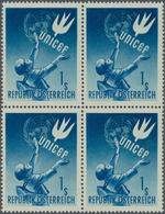 Österreich: 1949, UNICEF 1 S. Blau Bestand Von 220 Marken Dabei Auch Einige Einheiten, Postfrisch, M - Collections