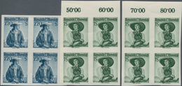 Österreich: 1951/1952, Freimarken Trachten, 1 Sch. Schwarzgelblichgrün Und 2.20 Sch. Dunkelgraublau, - Sammlungen