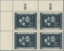 Österreich: 1952, Olympische Spiele Oslo Und Helsinki 2,40 S.+60 Gr. Blauschwarz Bestand Von 150 Mar - Sammlungen