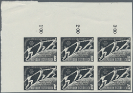 Österreich: 1955, 1 Sch. Gewerkschaftskongreß, Ungezähnter Probedruck In Schwarz, Engros-Partie Von - Colecciones