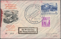 Österreich: 1961/1971 (ca.), RAKETENPOST: Kl. Partie Mit 14 Belegen Mit Einigen Unterschiedl. Stempe - Sammlungen