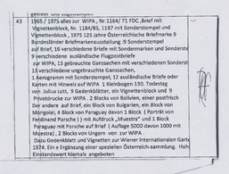 Österreich: 1965/1975, Umfassende Thematik-Partie "WIPA" Mit Belegen, Marken, Vignetten Aus Aller We - Sammlungen