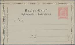 Österreich - Ganzsachen: 1886/1949 Ca. 130 Ungebrauchte Und Nur Wenig Gebrauchte Kartenbriefe, Begin - Sonstige & Ohne Zuordnung