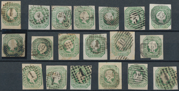 Portugal: 1855, Pedro 50 R. Green, Lot Of 51 Used Copies. Mostly In Good Condition, Some With Very G - Otros & Sin Clasificación
