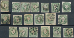 Portugal: 1855, Pedro 50 R. Green, Lot Of 51 Used Copies. Mostly In Good Condition, Some With Very G - Andere & Zonder Classificatie