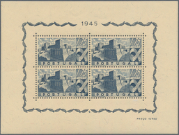 Portugal: 1946, Portuguese Castles Lot With Seven Miniature Sheets, Mint Never Hinged, Mi. € 1.680,- - Other & Unclassified