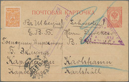 Russland - Ganzsachen: 1877/1917 Holding Of Ca. 140 Unused And Used Postal Stationery Postcards, Env - Stamped Stationery