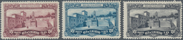San Marino: 1927, War Memorial Complete Set Of Three In A Lot With 50 Sets Mostly In Larger Blocks, - Usados