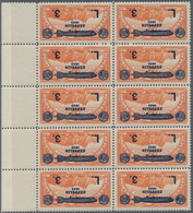 San Marino: 1933, Airmail Stamp ‚Monte Titano‘ 50c. Orange With Blue Opt. ‚ZEPPELIN 1933 / L. 3.‘ In - Usati