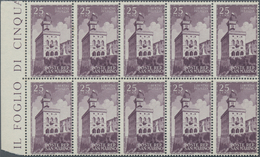 San Marino: 1945, 50 Years Government Palace 25l. Dark-lilac In A Lot With About 450 Stamps In Large - Usati