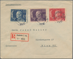 Schweden: 1860/1950 (ca.), Holding Of Several Hundred Covers/cards Incl. Registered And Airmail, Sta - Cartas & Documentos