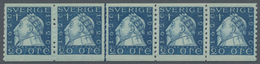 Schweden: 1920, King Gustaf II. Adolf 20öre Blue Vert. Perf. 9¾ In A Lot With Approx. 500 Stamps Mos - Brieven En Documenten