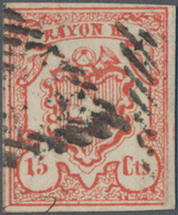 Schweiz: 1846/1852, Lot Von Zwei Marken: 5 C. Großes Wappen Ungebraucht Signiert Kosack (Mängel); Zu - Lotti/Collezioni