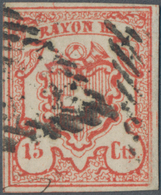 Schweiz: 1846/1852, Lot Von Zwei Marken: 5 C. Großes Wappen Ungebraucht Signiert Kosack (Mängel); Zu - Verzamelingen