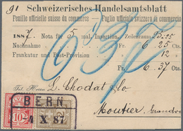 Schweiz: 1811/1900 (ca.), Partie Von Ca. 100 Belegen Ab Etwas Vorphila Und Meist Markenzeit Mit Fran - Sammlungen