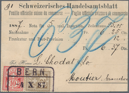 Schweiz: 1811/1900 (ca.), Partie Von Ca. 100 Belegen Ab Etwas Vorphila Und Meist Markenzeit Mit Fran - Collections