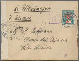Schweiz: 1872/1950 Ca., Interessante Partie Mit Ca.80 Briefen, Karten Und Ganzsachen, Dabei Viele Ba - Lotes/Colecciones