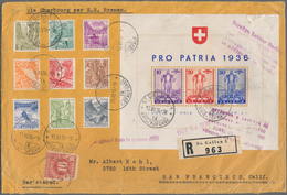 Schweiz: 1890-1970, Posten Mit Etwa 500 Briefen, Belegen Und FDC, Dabei Viel Zensur, Luftpost, Satzb - Sammlungen