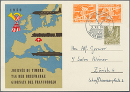 Schweiz: 1937 - 200, Sammlung Von 236 Belegen Zum TAG Der BRIEFMARKE Im SAFE-Album Mit Interessanten - Lotes/Colecciones