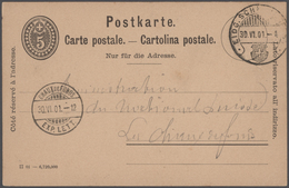 Schweiz - Ganzsachen: 1870/1940 Bestand Von über 700 Ungebrauchten Und Gebrauchten Ganzsachenkarten, - Stamped Stationery