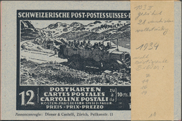 Schweiz - Ganzsachen: 1933-39, Sammlung Von 21 Kompletten Serien Von Bildpostkarten, Fast Alle In En - Stamped Stationery