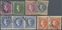 Serbien: 1869/1880 (ca.), Prince Milan, Specialised Assortment Of Apprx. 70 Stamps, Showing Shades, - Servië
