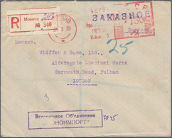 Sowjetunion: 1937/1940, Group Of 7 Mostly Registered Commercial Covers With Meter Cancellations From - Used Stamps