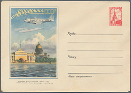 Sowjetunion: 1955/77 Ca. 810 Pictured Postal Stationery Envelopes Only Airmail, Very Great Variety O - Gebruikt