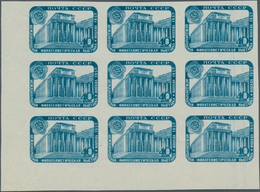 Sowjetunion: 1957, International Stamp Exhibition Moscow 40kop. Greenish-blue (‚Exhibition Building - Gebruikt