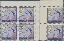 Sowjetunion: 1960, International Stamp Exhibition Riccione 40kop. ‚watersports‘ With Red Opt. In A L - Gebruikt