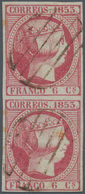 Spanien: 1850/1854, Lot Of 27 Classic Stamps Incl. Some Pairs, Nice Range Of Postmarks, Attractive P - Gebruikt